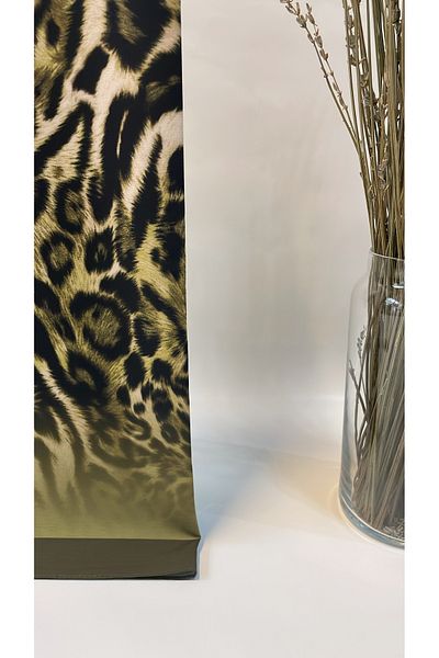 Onur Shawl - Moss Crepe Silk Look Shawl Flowy Quality Stretchy Fabric Fashion Shop Edge Watery Leopard Pattern