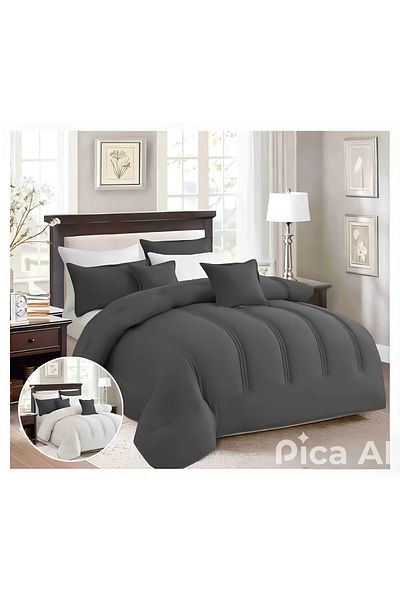 Red Rose مفرش نفرين فندقي فخم ذو طابع وجهين ليكمنحك نومة مريحوة من المايكروفايبر مقاس 240*260سم