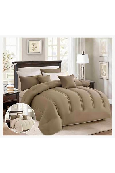 Red Rose Luxury double hotel bedspread with a double side for a comfortable sleep, made of microfiber, size 240*260 cm