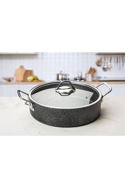 KILIÇ Mayra Ezze Granite Flat Pot - 26cm