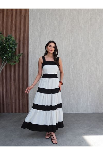 ESRAHELVACI Strappy Linen Dress with Bow on the Back
