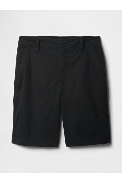 GAP Kadın Siyah Downtown Khaki Bermuda Şort