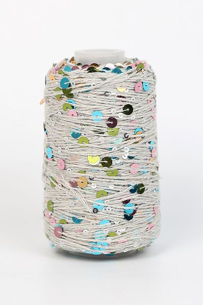 MODUMUZ RAHATLIK Sequin Yarn 320 Meters Long in 100 Gram Coils Sequin Size: 3Mm+6Mm