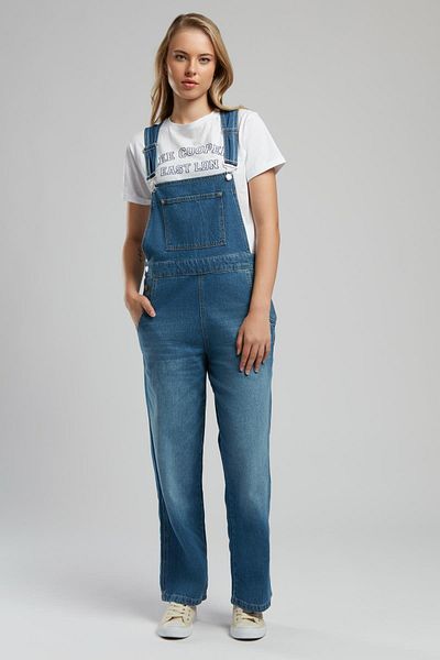 Lee Cooper Flowers women's jean salopet denim