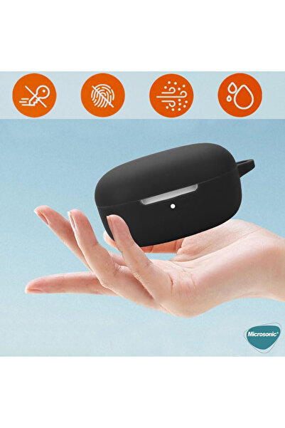 prolysus Xiao-mi Redmi Buds 6 Play Kılıf Yumuşak Silikon Kulaklık Koruma Kabı Kılıfı Açık Mavi