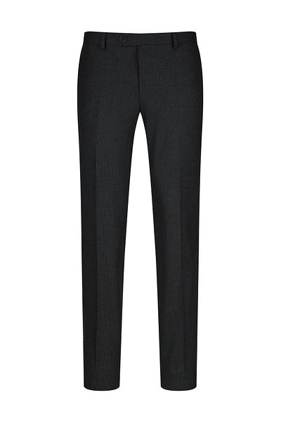 Hatemoğlu Anthracite Regular Fit υφασμάτινο παντελόνι με καρό πλαϊνές τσέπες