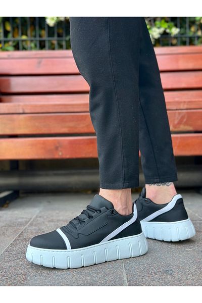 BOA Ba0666 Boa Black White High Sole Men's Casual Shoes