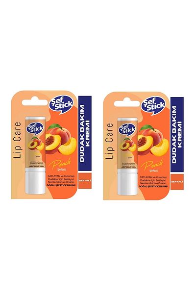 NEHAN 2 Pack Lip Protector, Repairing, Moisturizing Care Peach Flavored Stick