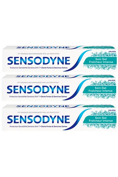 Sensodyne Soin Gel Fraicheur Intense, 3 buc x 75 ml