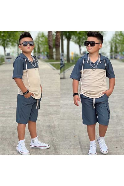 Ysferbutik Boy's Capri Shorts T-Shirt