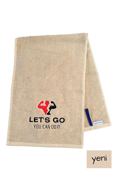 denizlicotton Embroidered Sports Towel Cotton, Anti-Bacterial, Sweat-Absorbent Fitness Plates Boxing Tennis Sports Towel