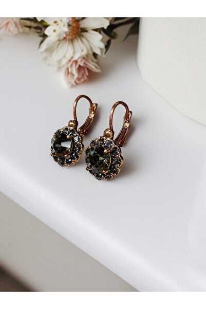 FAYRA ACCESSORIES Kristal Taşlı Papatya Figürlü Küpe