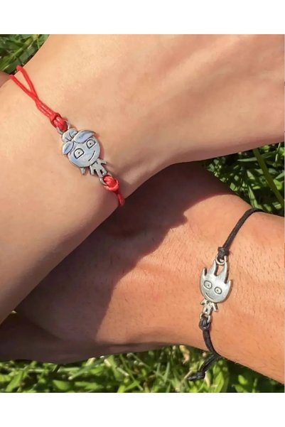 İZMİR.ACCESSORİZE TAKI & BİJUTERİ & AKSESUAR New Year's Gift Fire and Water Bracelet Combination Lover & Friend Bracelet 2 Pieces