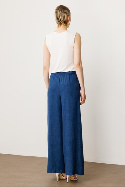 Moda İlgi Modailgi Beli Lastikli Rahat Kesim Pantolon - 1851 İndigo