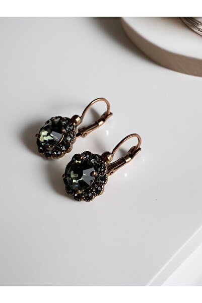 FAYRA ACCESSORIES Kristal Taşlı Papatya Figürlü Küpe