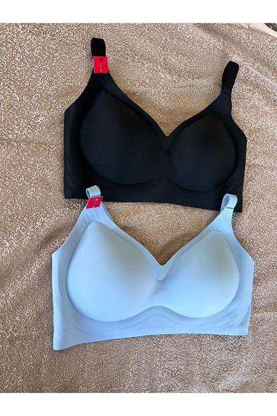 MEBA Laser Cut Seamless Padded Wire Free Adjustable Strap 2 Pack Bra -3306