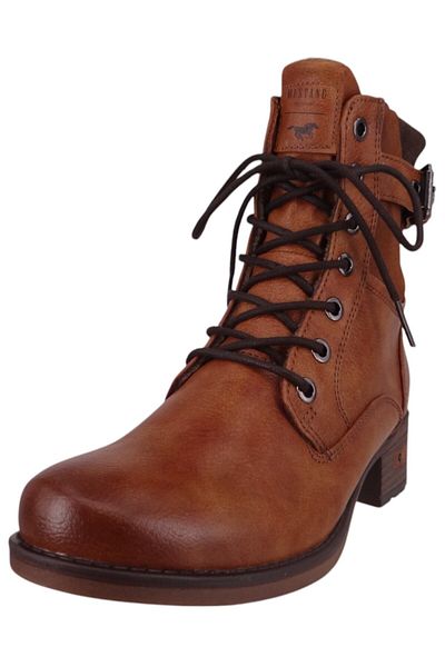 Mustang Damen Elegante Stiefelette 1229521 Braun 307 Cognac Kunstleder