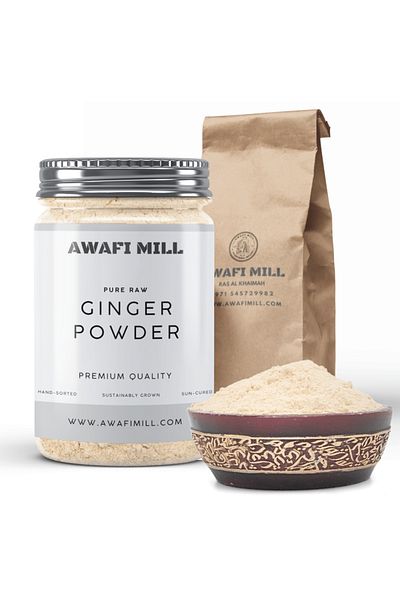 AWAFI MILL Ginger Powder | Zingiber Officinale - Bottle of 100 gram / 3.5 Oz