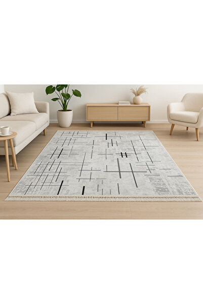 uzhanem Dot Taban Kaymaz Halı Yolluk Mutfak Salon Halısı Dijital Baskılı Yıka...