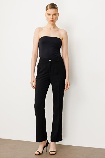 Moda İlgi Modailgi Yüksek Bel Klasik Paça Pantolon - 1630,1640 Siyah