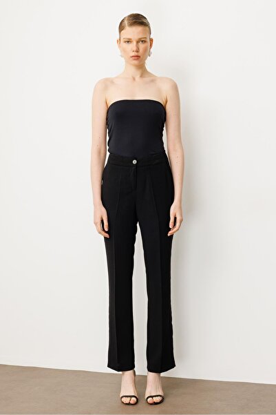 Moda İlgi Modailgi Yüksek Bel Klasik Paça Pantolon - 1630,1640 Siyah