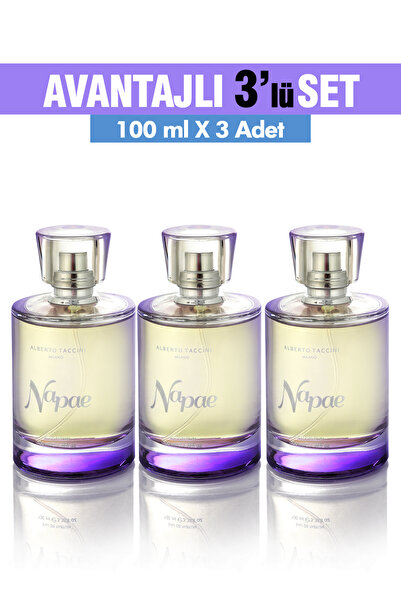 Alberto Taccini 3'Lü Set Alberto Taccini NAPAE Kadın Parfümü - 100 ml