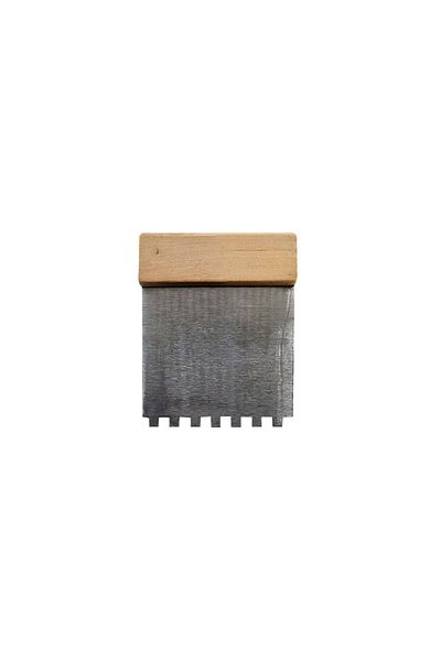 flores Wooden handle spatula with serrations, 100 mm