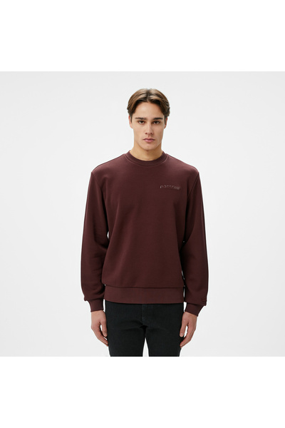 Lacoste Erkek Classic Fit Bisiklet Yaka Bordo Sweatshirt