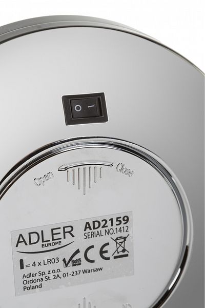 adler Oglindă cosmetică reglabilă cu lupă și iluminare LED Adler 2159