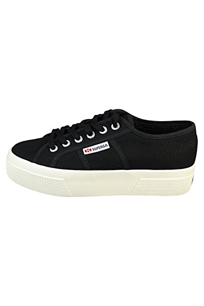 Superga Damen Low Sneaker 2740 Platform Low Top S21384w Schwarz Adk Black-favorio Baumwolle