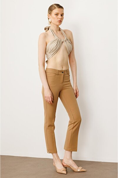 Moda İlgi Modailgi Köşe Cep Dar Paça Pantolon Camel