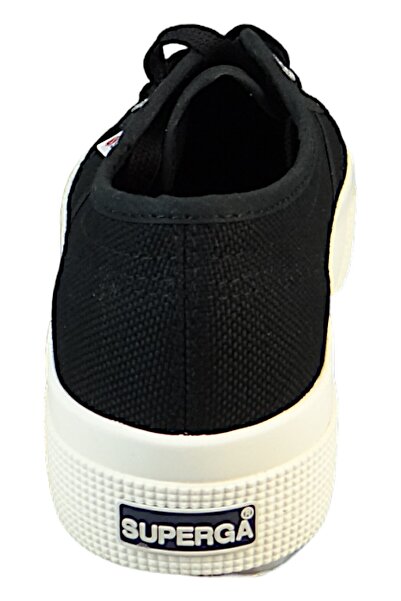 Superga Damen Low Sneaker 2740 Platform Low Top S21384w Schwarz Adk Black-favorio Baumwolle