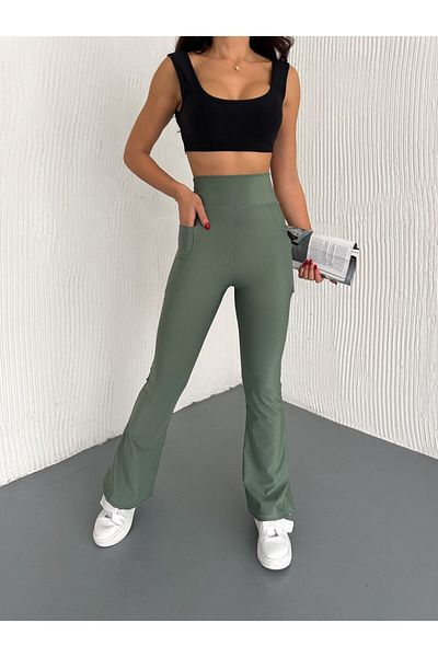 winmoda Spanish Leggings with Pocket Pants / Spanish Leggings with Pocket Daily and Sports Use