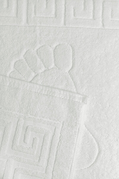 Mira Home 10-парене готельне килимок для ніг з петлями та відбитками ніг 50x70 см, білий, 20/2 кільця, 250 г