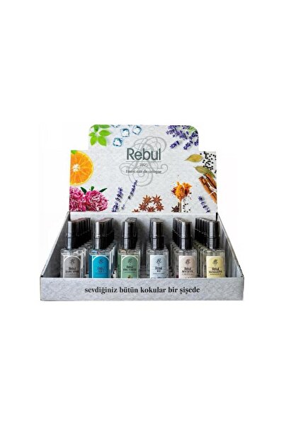 Rebul 50 Ml Sprey Kolonya 6 Çeşit x 6 Adet 36 lı Stant