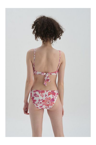 Dagi Fuchsia - White Low Waist Bikini Bottom