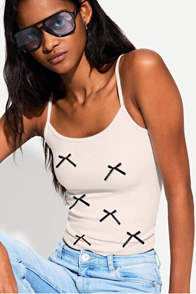 GIA - ART Letnja majica bez rukava za žene Modal ukrašena trakama