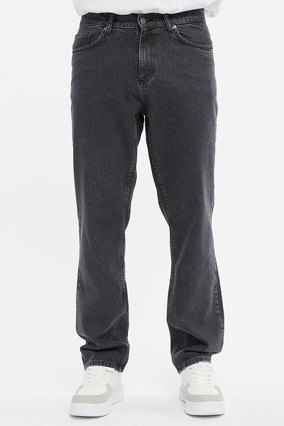 CEDY DENIM Ψηλόμεσο φαρδύ τζιν - Leon Baggy Fit, C352-ανθρακί