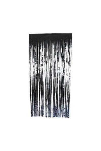 Deniz Party Store Metalized Background Curtain Wall Curtain Black Color
