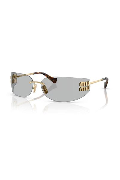 Miu Miu A51S 5Ak50K 75 Women's Pillow Gold Metal Sunglasses