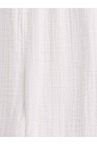 GAP Kadın Pembe Crinkle Gauze Easy Barrel Pantolon