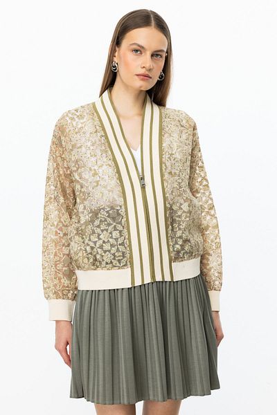 ON Ribbed Transparent Cardigan