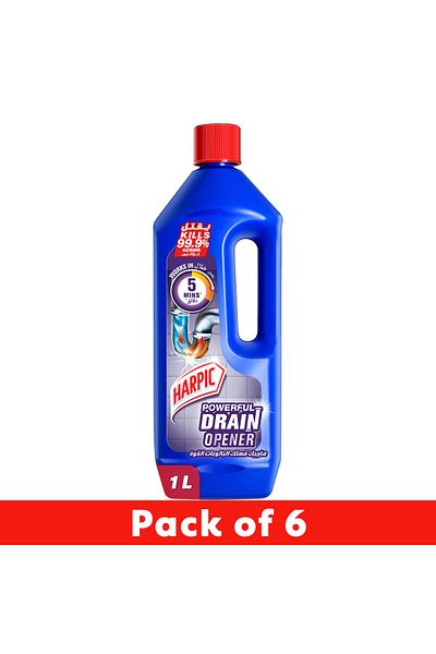 Harpic Powerful Drain Opener Gel 1l X6