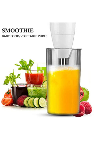 MACON RAF 300W Handheld Electric Blender – 4-Blade Stick Mixer, Stainless Steel, EU Plug, 300W Power