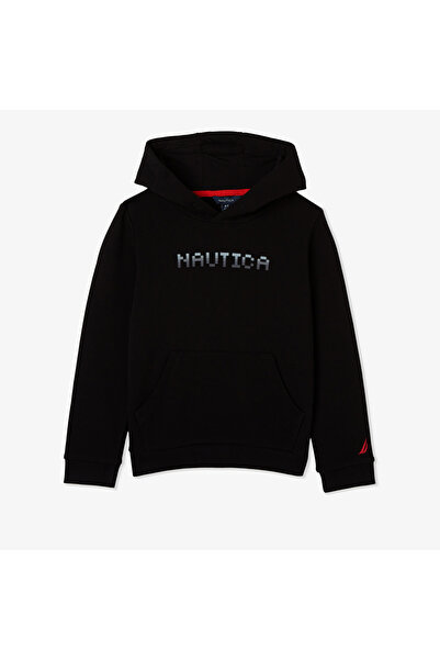 Nautica Knit Active Top Çocuk Siyah Sweatshirt