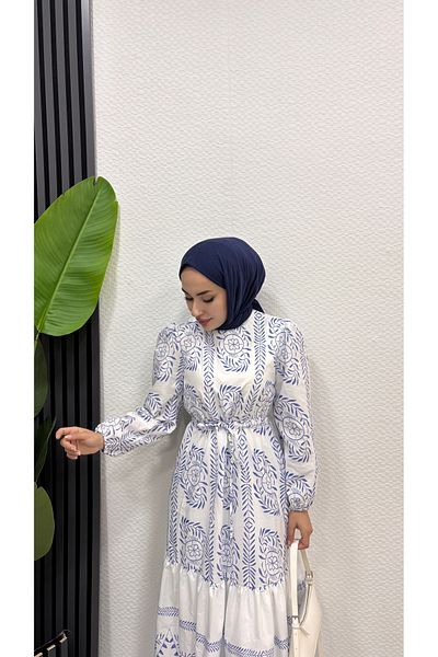 HB MODA COLLECTİON Lined Patterned Dress
