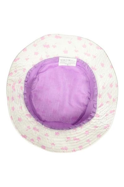 Banz Kids Bucket Hat, UPF50+ Sun Protection, White Palm Tree, Various Sizes