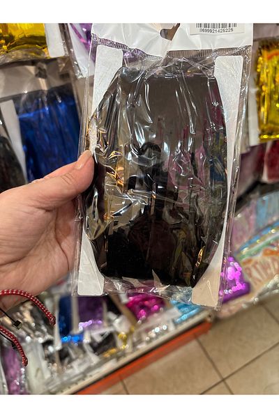 Deniz Party Store Metalized Background Curtain Wall Curtain Black Color