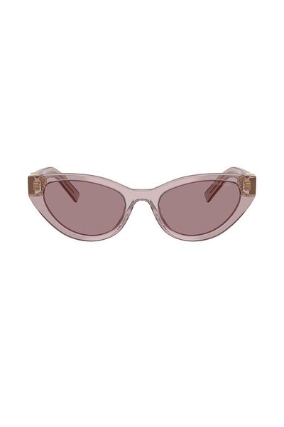 Miu Miu A04S 12W20I 54 Women's Cat Eye Transparent Pink Bone Sunglasses