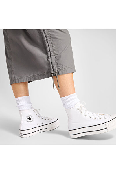 Converse Classic Dokuma Kadın Gri Cargo Etek